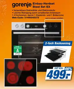 expert Techno Land gorenje Einbau-Herdset Steel Set Ex Angebot