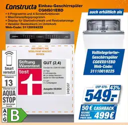 expert Techno Land Constructa Einbau-Geschirrspüler CG6IS01EBD Angebot