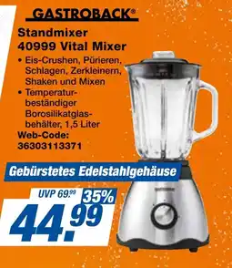 expert Techno Land GASTROBACK Standmixer 40999 Vital Mixer Angebot