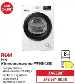 METRO PKM Wärmepumpentrockner WPT08-13DE Angebot