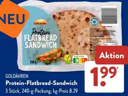 Aldi Süd GOLDÄHREN Protein-Flatbread Sandwich Angebot