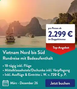 Aldi Süd Vietnam Nord bis Süd Rundreise mit Badeaufenthalt Angebot