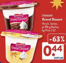 Aldi Süd EHRMANN Grand Dessert Angebot