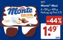 Aldi Süd ZOTT Monte Maxi Angebot