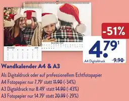 Aldi Süd Wandkalender A4 & A3 Angebot