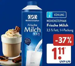 Aldi Süd WEIHENSTEPHAN Frische Milch Angebot