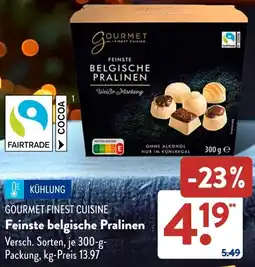 Aldi Süd GOURMET FINEST CUISINE Feinste belgische Pralinen Angebot