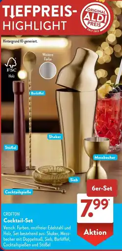 Aldi Süd CROFTON Cocktail-Set Angebot