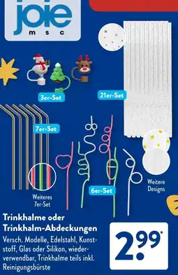 Aldi Süd Joie Trinkhalme oder Trinkhalm-Abdeckungen Angebot