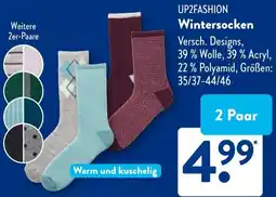 Aldi Süd UP2FASHION Wintersocken Angebot