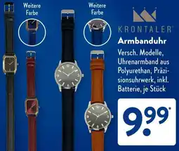 Aldi Süd KRONTALER Armbanduhr Angebot