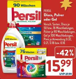 Aldi Süd PERSIL Discs, Pulver oder Gel Angebot