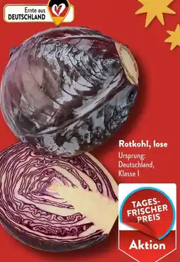 Aldi Süd Rotkohl, lose Angebot