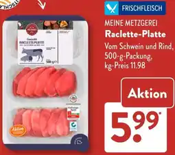 Aldi Süd MEINE METZGEREI Raclette-Platte Angebot