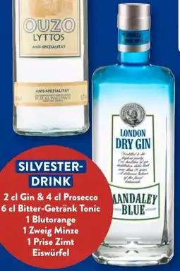 Aldi Süd MANDALEY BLUE London Dry Gin Angebot
