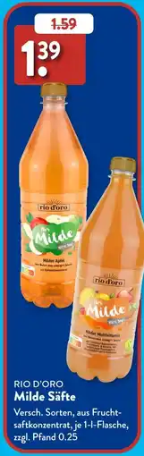 Aldi Süd RIO D'ORO Milde Säfte Angebot