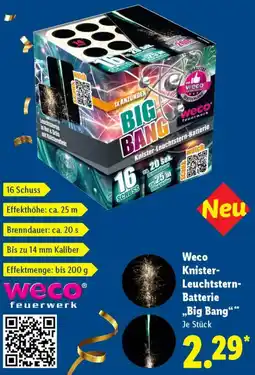 Lidl Weco Knister Leuchtstern Batterie „Big Bang" Angebot