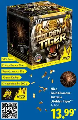 Lidl Nico Gold Glamour Batterie „Golden Tiger" Angebot