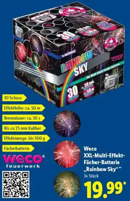 Lidl Weco XXL-Multi-Effekt Fächer-Batterie „Rainbow Sky" Angebot