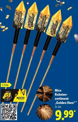 Lidl Nico Raketensortiment „Golden Hero" Angebot