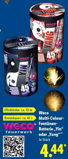 Lidl Weco Multi-Colour Fontänen Batterie ,,Yin" oder „Yang" Angebot