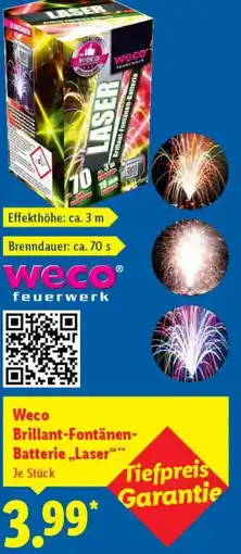 Lidl Weco Brillant-Fontänen Batterie ,,Laser" Angebot