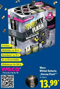Lidl Weco Wirbel-Batterie „Stormy Flash" Angebot