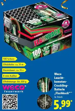 Lidl Weco Leuchtkometen Crackling Batterie „Flashback" Angebot