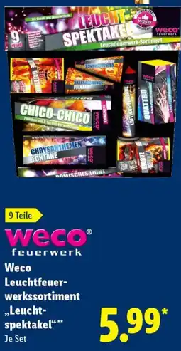 Lidl Weco Leuchtfeuerwerkssortiment „Leuchtspektakel" Angebot