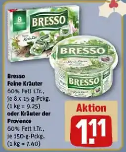 REWE Bresso Feine Kräuter oder Kräuter der Provence Angebot