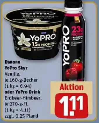 REWE Danone YoPro Skyr oder YoPro Drink Angebot