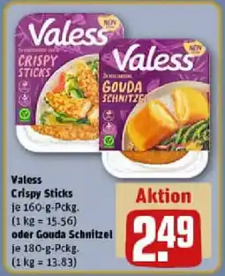 REWE Valess Crispy Sticks oder Gouda Schnitzel Angebot