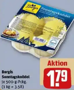 REWE Burgis Sonntagsknödel Angebot