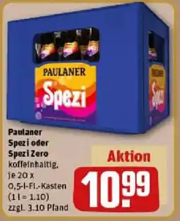 REWE Paulaner Spezi oder Spezi Zero Angebot