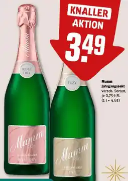 REWE Mumm Jahrgangssekt Angebot