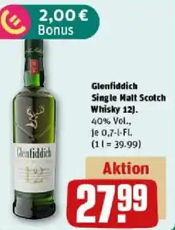 REWE Glenfiddich Single Malt Scotch Whisky 12J. Angebot
