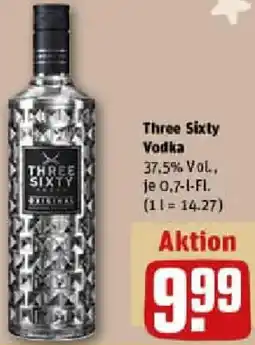 REWE Three Sixty Vodka Angebot