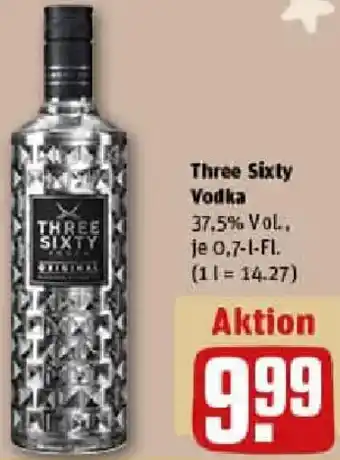 REWE Three Sixty Vodka Angebot