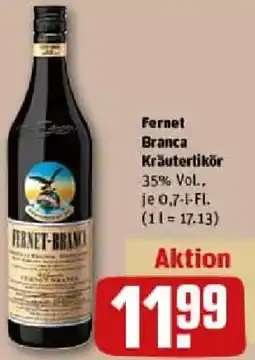 REWE Fernet Branca Kräuterlikör Angebot