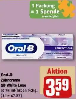 REWE Oral-B Zahncreme 3D White Luxe Angebot