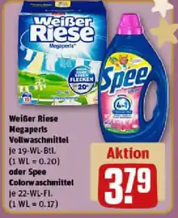 REWE Weißer Riese Megaperts Vollwaschmittel oder Spee Colorwaschmittel Angebot