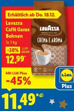 Lidl Lavazza Caffè Ganze Bohnen Angebot