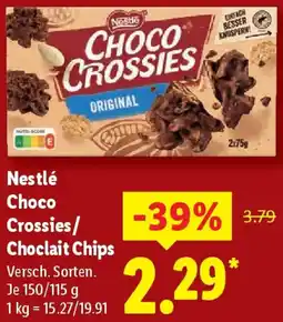 Lidl Nestlé Choco Crossies/ Choclait Chips Angebot