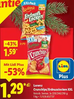 Lidl Lorenz Crunchips/Erdnusslocken XXL Angebot