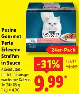 Lidl Purina Gourmet Perle Erlesene Streifen in Sauce Angebot