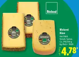 Lidl Bioland Käse Angebot