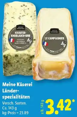 Lidl Meine Käserei Länderspezialitäten Angebot