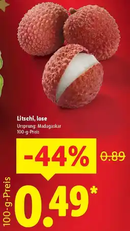 Lidl Litschi, lose Angebot