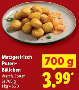 Lidl Metzgerfrisch Puten Bällchen Angebot