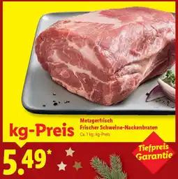 Lidl Metzgerfrisch Frischer Schweine-Nackenbraten Angebot